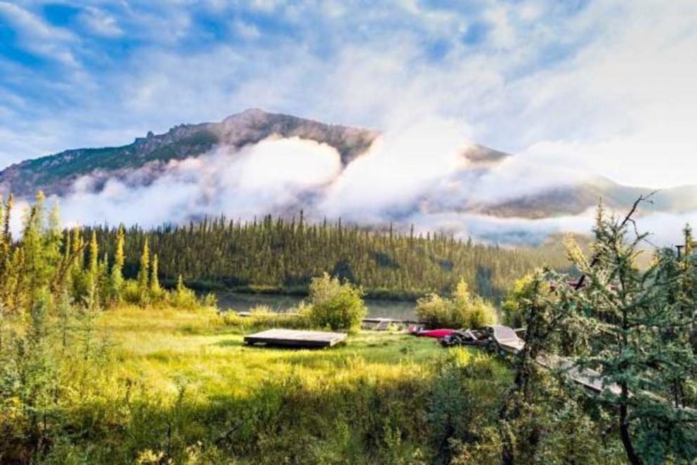 In Summer, the Nahanni National Park is warm and lush.