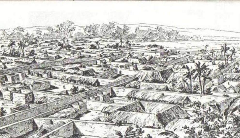 The Walls of Benin in a drawing from the 19th century.