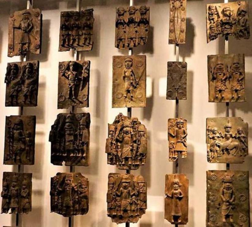 A display of Benin Bronzes at the British Museum.