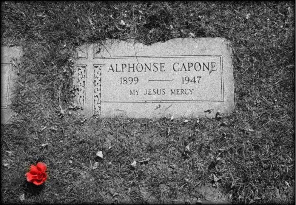 The grave of Al Capone in Hillside, Illinois.