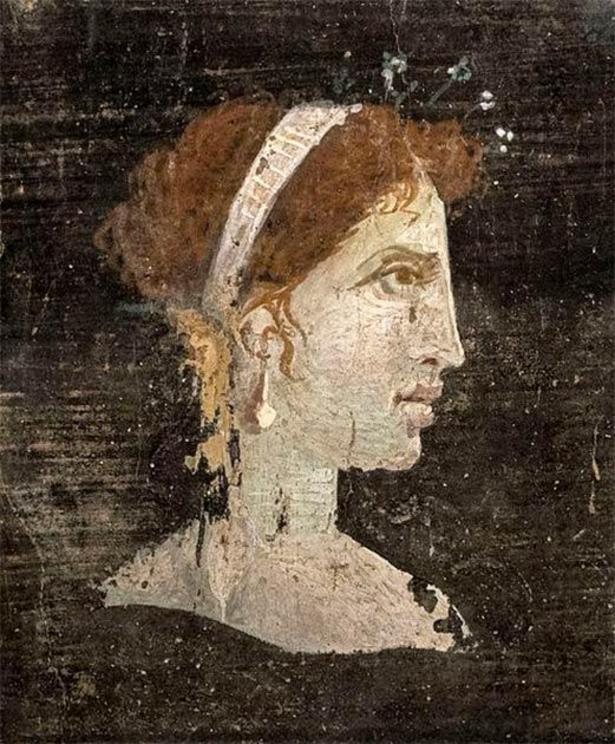 A posthumous painted portrait of Cleopatra VII of Ptolemaic Egypt from Roman Herculaneum, made during the 1st century AD, i.e. before the destruction of Herculaneum by the volcanic eruption of Mount Vesuvius.