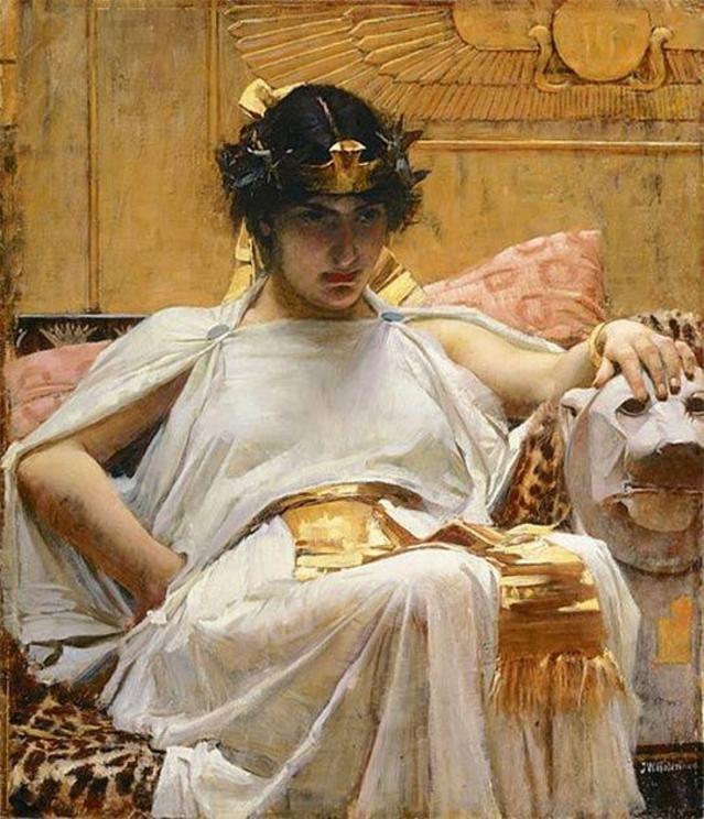 ‘Cleopatra’ (1888) by John William Waterhouse.Cleopatra is one of the most famous queens in history. 