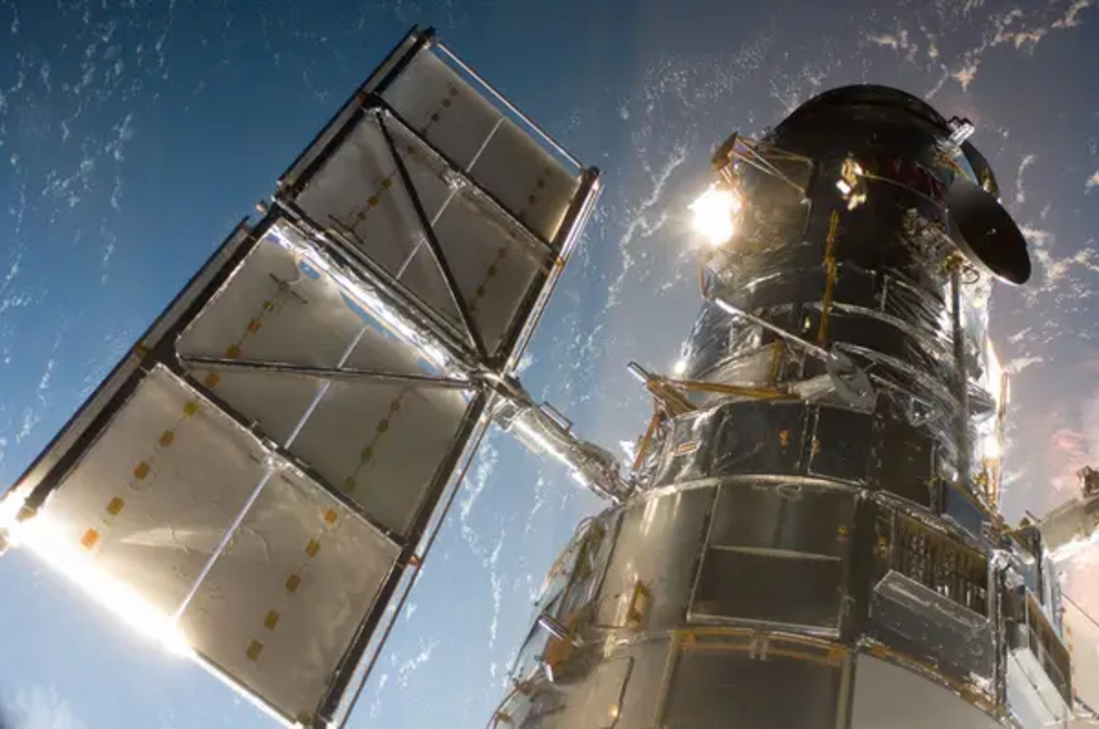 NASA's Hubble Space Telescope in orbit. 