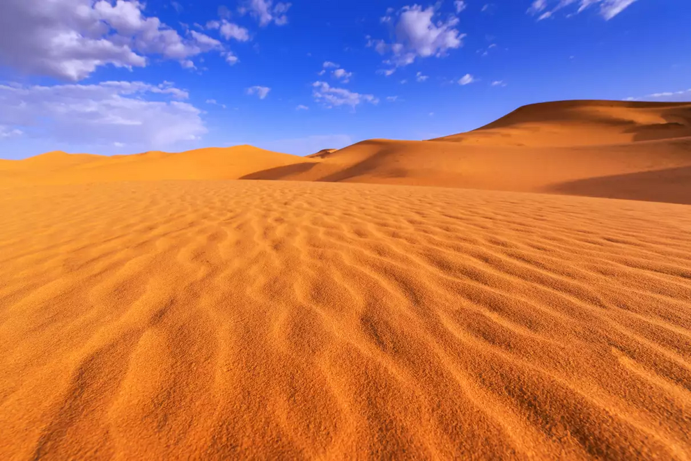 The Sahara Desert in Morocco.