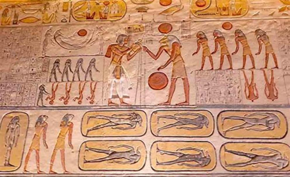 Tomb paintings in the Valley of the Kings