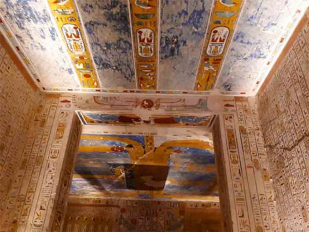 Tomb paintings in the Valley of the Kings