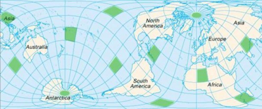 Map showing the approximate locations of the Vile Vortices.