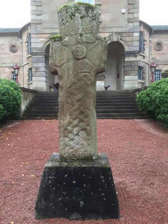 The Netherton Cross was moved to its current location, from where it was originally found near Bothwell, to Hamilton Parish Church in 1925.