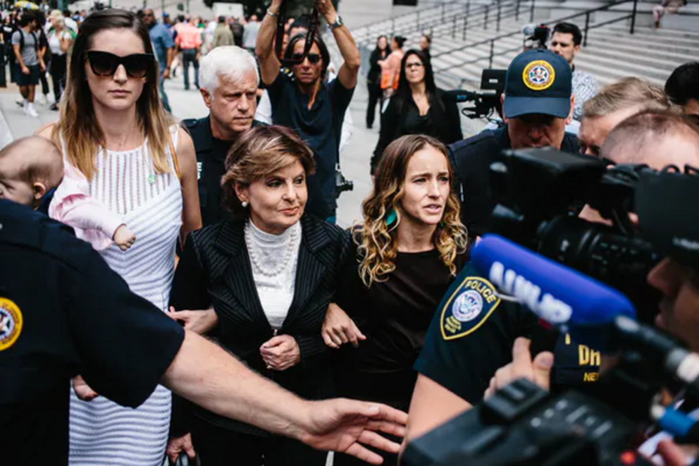 Victims of Jeffrey Epstein, who was found dead in his cell on August 10 2019, attend court on August 27 2019 to testify in favour of his trial for sex trafficking continuing.