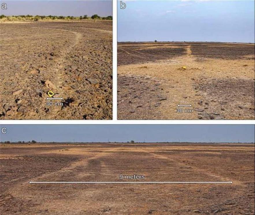 Huge geoglyphs etched into the Thar Desert.