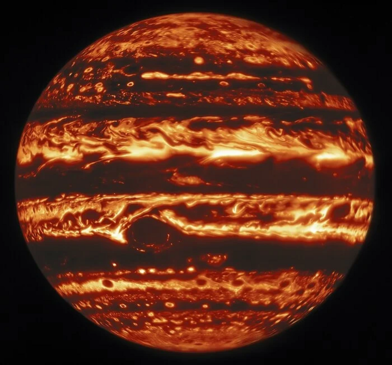 Jupiter in infrared.