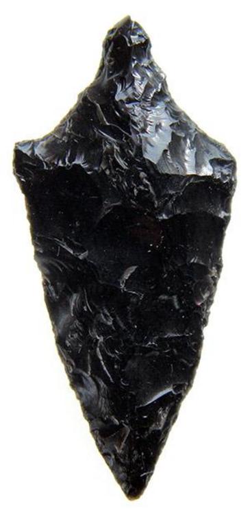 Obsidian spear point.