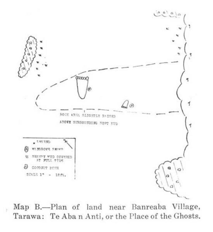 Carved Giant six-toed footprint, Island of Tarawa.