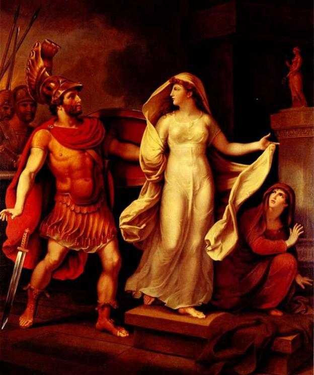 Helen of Troy and her husband King Menelaus.