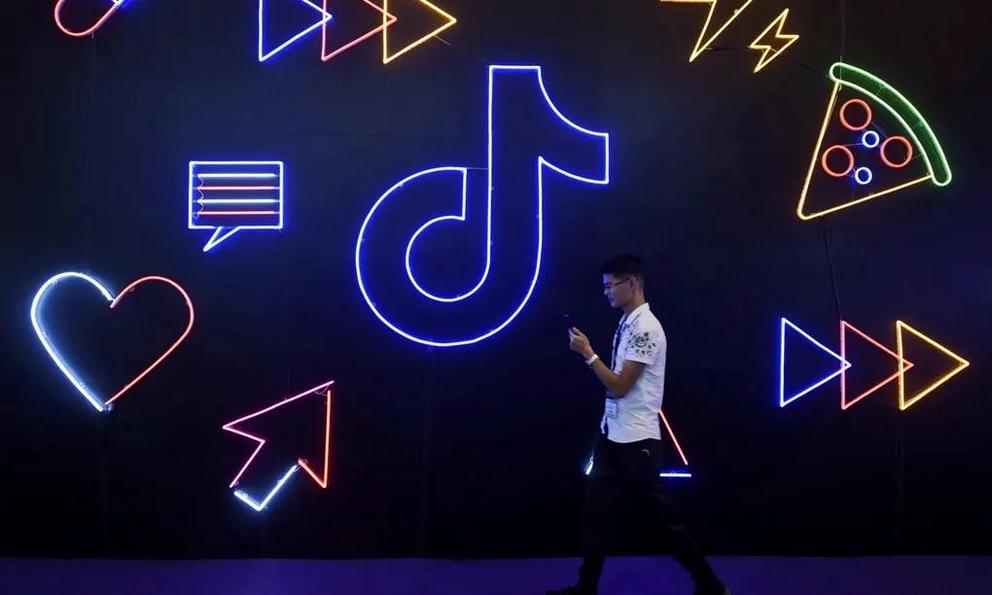 The symbol of ByteDance’s app TikTok, which has gained global popularity. Photograph: Reuters