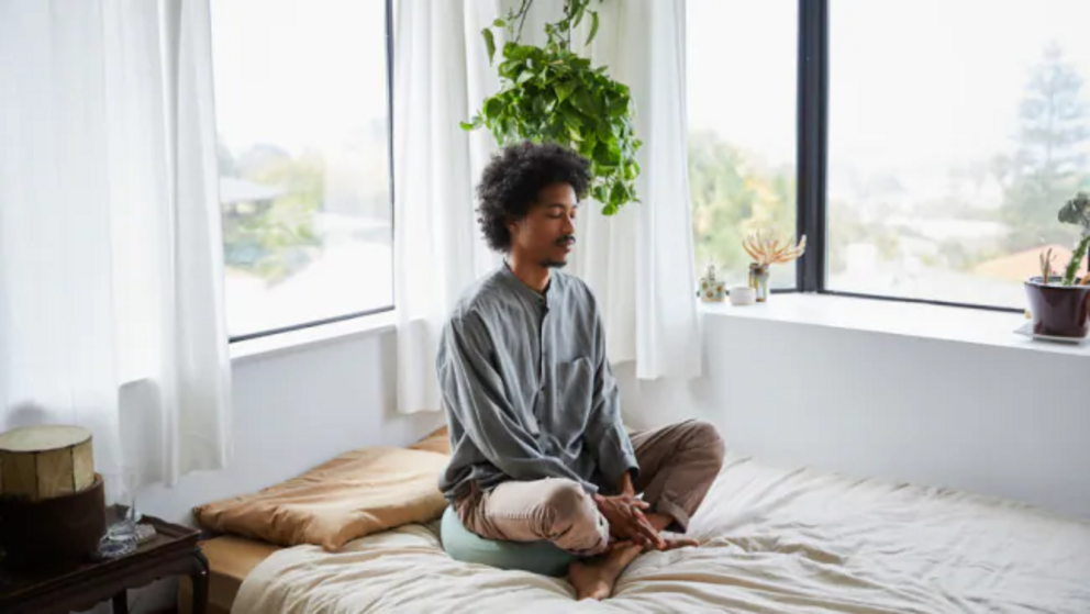 You can even meditate in the morning - the main thing is you allocate time to do it.