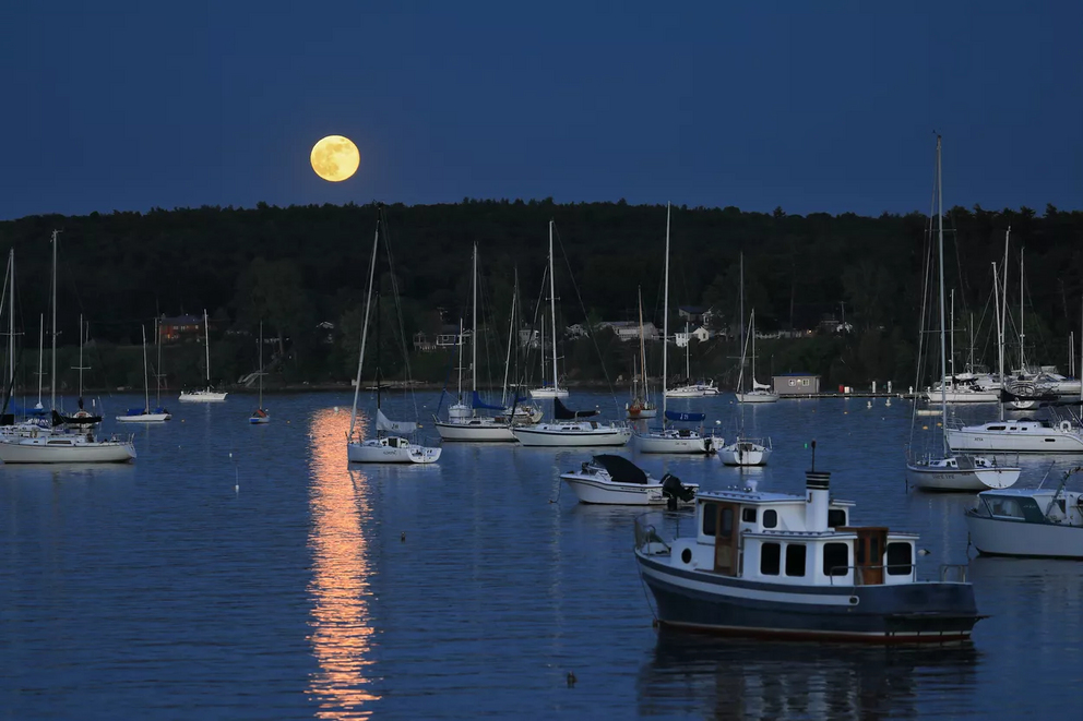 Moonrise in New England.