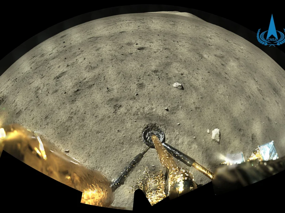 A panoramic image taken by Chang’e 5 after it landed.
