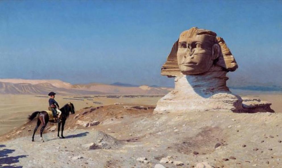 Bonaparte before the Sphinx (circa 1868) by Jean-Léon Gérôme.