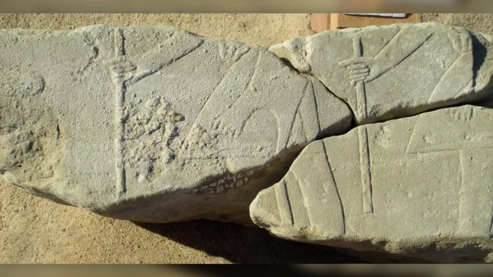 A relief found during the Colossi of Memnon and Amenhotep III Temple Conservation Project.