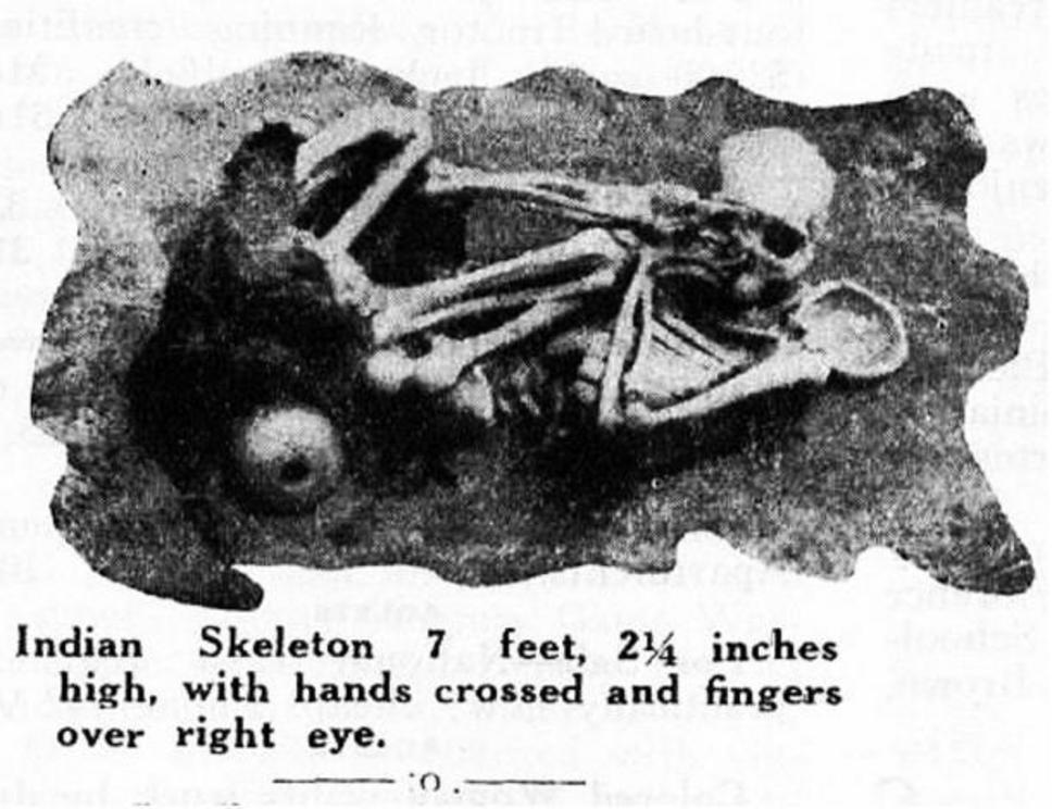 An over 7-foot skeleton found on Catalina Island. 