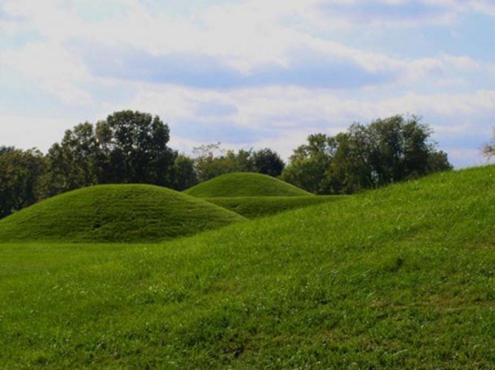 Hopewell culture mounds from the Mound City Group in Ohio.