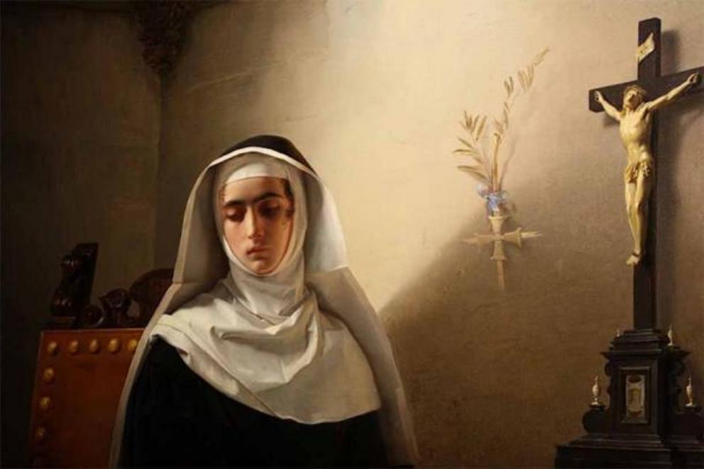 Nuns are the mostly commonly associated veil-wearing Christians. 17th century painting detail of the Nun of Monza by Giuseppe Molteni