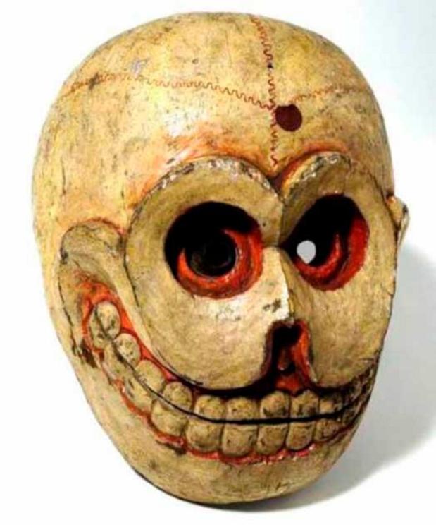 Skull funerary mask from Bhutan