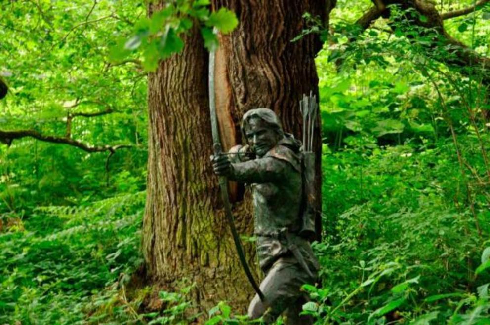 Although the existence of Robin Hood is still debated, Sherwood Forest and Nottingham Castle are mythical places you can actually visit in England.