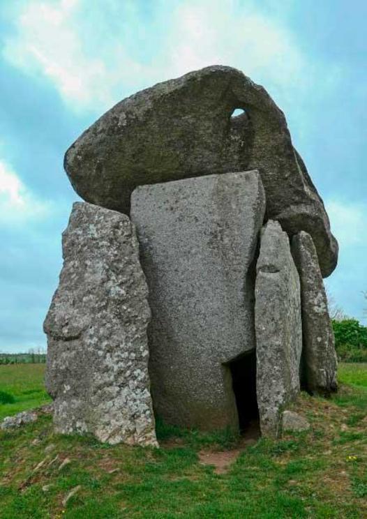 Trethevy Quoit, Cornwall. This is a well-preserved megalithic structure between St Cleer and Darite in Cornwall, United Kingdom. It is known locally as 