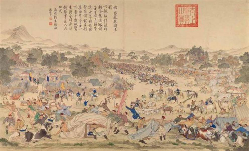 Wars have killed nearly as many people as disasters, if you include the impact of the government’s absence. The Three Kingdoms period from 220 to 280 AD in China saw approximately 40 million people die. The Battle of Oroi-Jalatu, 1756, pictured