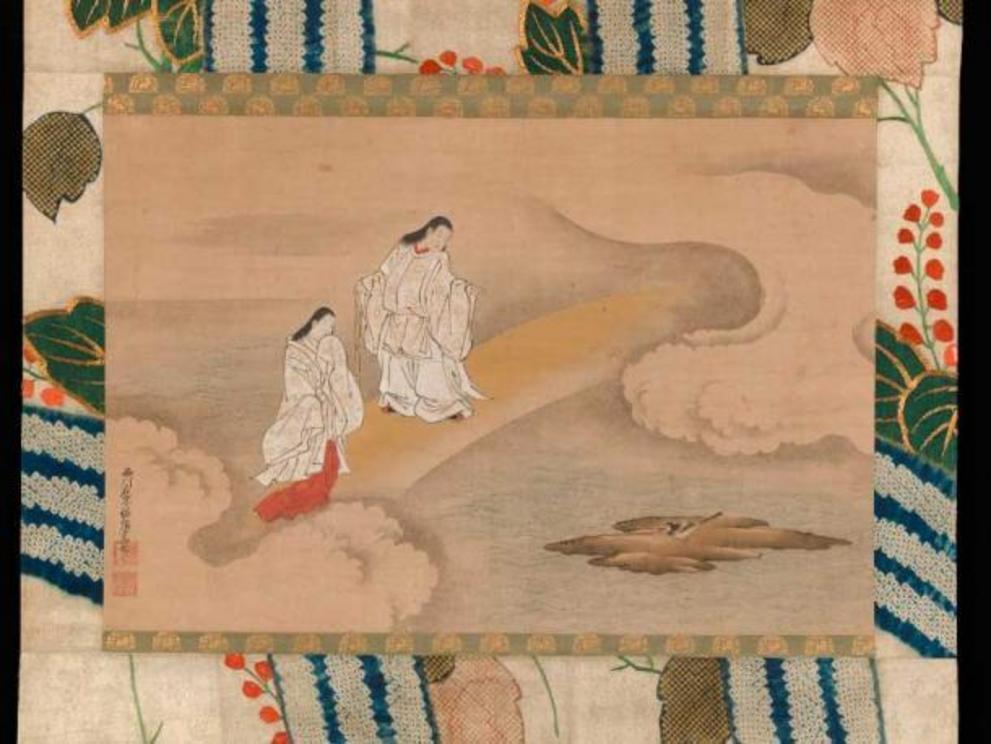 18th century painting of the Shinto deities Izanagi and Izanami