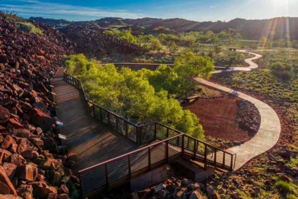 The Ngajarli Art Viewing Trail opened in August 2020 at Murujuga National Park providing visitors with the chance to view indigenous rock art, carvings and petroglyphs, at the sacred site.