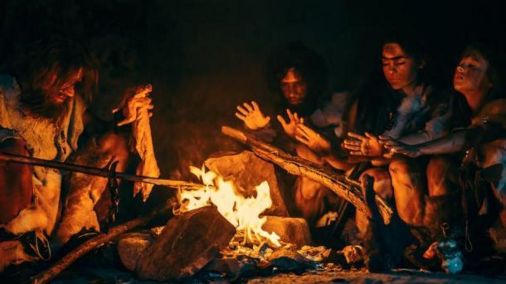The earliest humans around a campfire after a day of catching insects for the necessity of eating them because there was nothing else!
