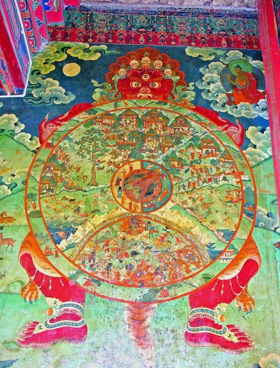 The Mandala (“Wheel of Life”) represents the “Realms of Desire” in the Buddhist Universe. ‘Tibet Wheel of Life’ by Dennis Jarvis
