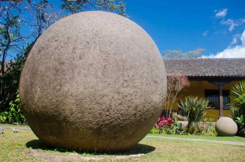 It would have been hard work moving this giant sphere, but it likely was moved here in the ancient past to adorn an important property.