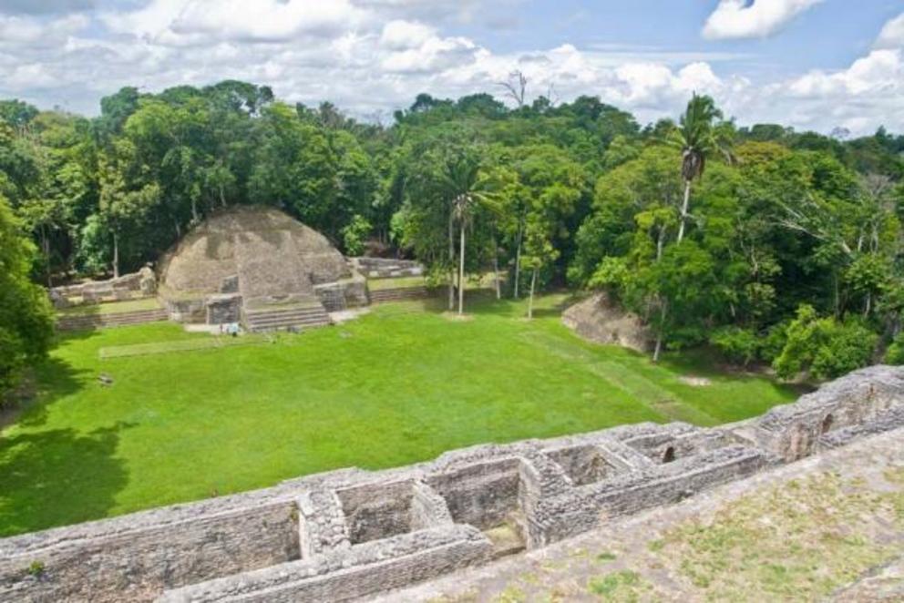 View from the Caana pyramid at Caracol.