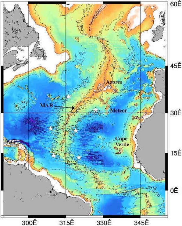 Figure 2. Bathymetric chart of the Mid-Atlantic Ridge