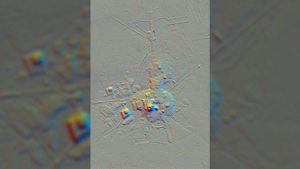 A lidar image of the Cotoca site