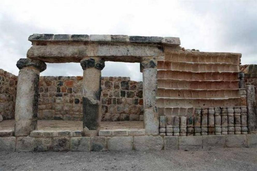 Structure at Xiol, a Maya city near Mérida, in the Yucatán peninsula of Mexico.