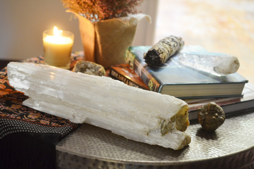 We have large selenite crystals in every room in our office and homes!