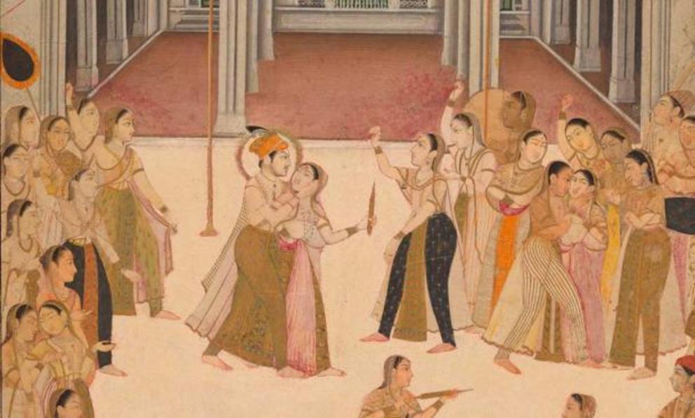 Emperor celebrating with ladies in the harem