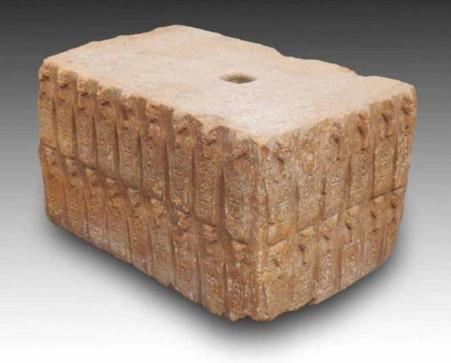 One of the granite blocks dating to King Khufu's reign about 4,500 years ago in Egypt!