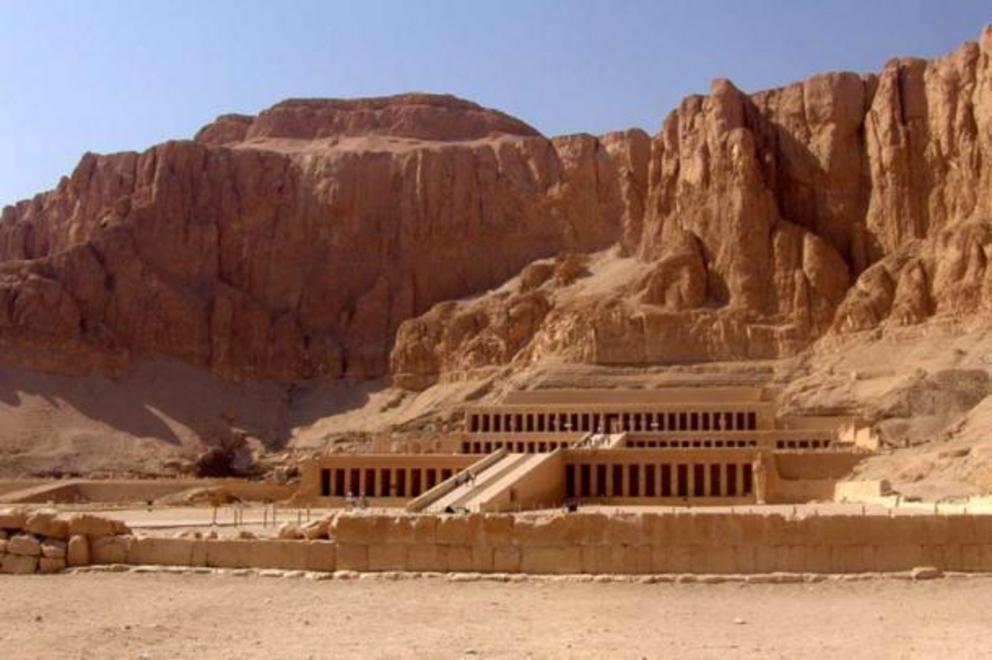 The mortuary temple of Hatshepsut in the ancient Egyptian city of Thebes is one of the great archaeological wonders of the world.