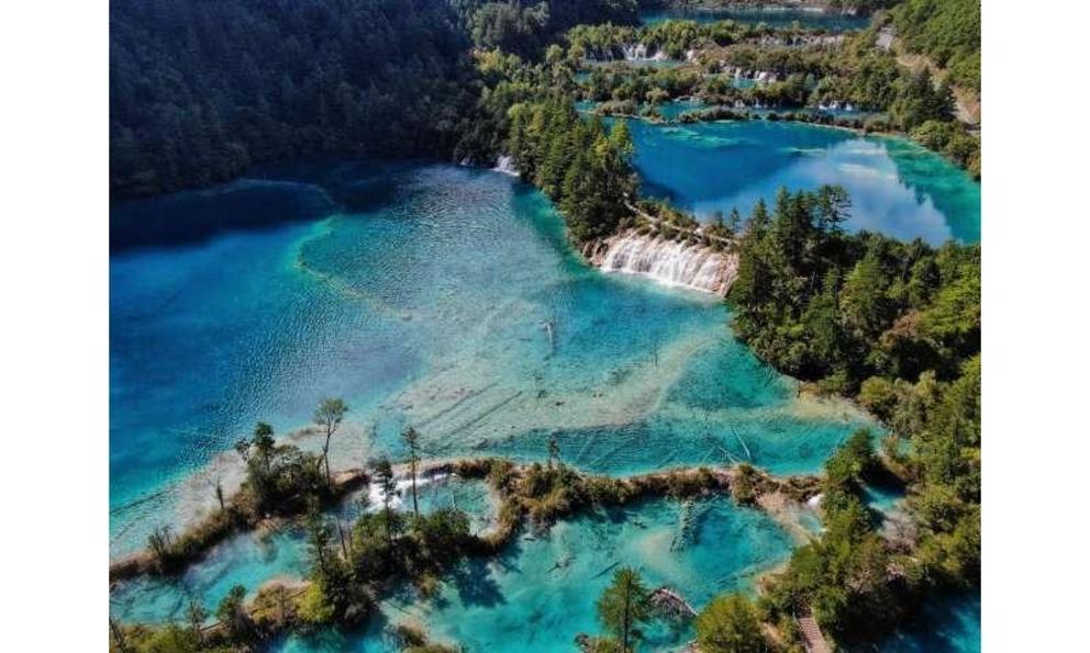 Landscape in Jiuzhaigou National Park. 