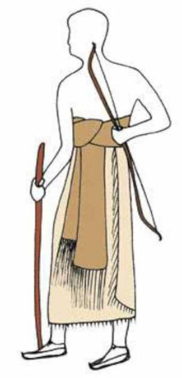 Reconstruction of the nobleman, now shepherd, from roughly 6,000 years ago in full garb.