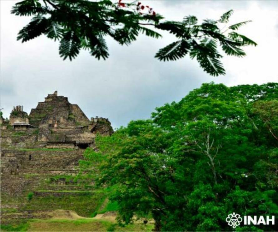 Stone pyramid at Tonina.