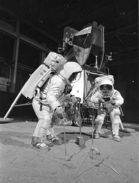 Public Domain File:Apollo 11 Crew During Training Exercise - GPN-2002-000032.jpg Created: 22 April 1969
