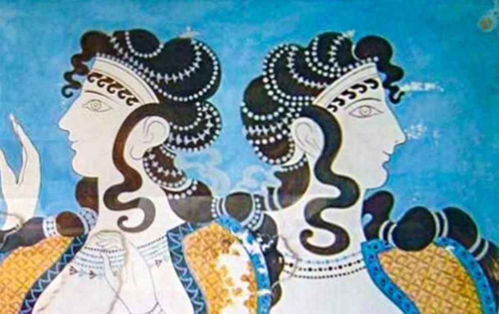 A Minoan fresco from the palace of Knossos, Crete, circa 1500 BC