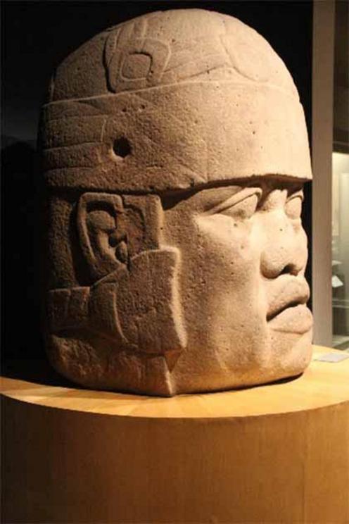 One of the massive, multi-ton heads left behind by the Olmec civilization